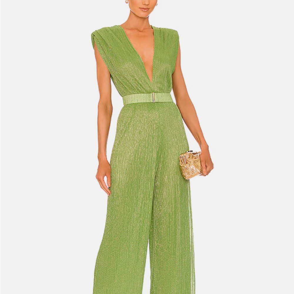 Sabina Musayev x REVOLVE Orin Jumpsuit Lemongrass Green Size Small